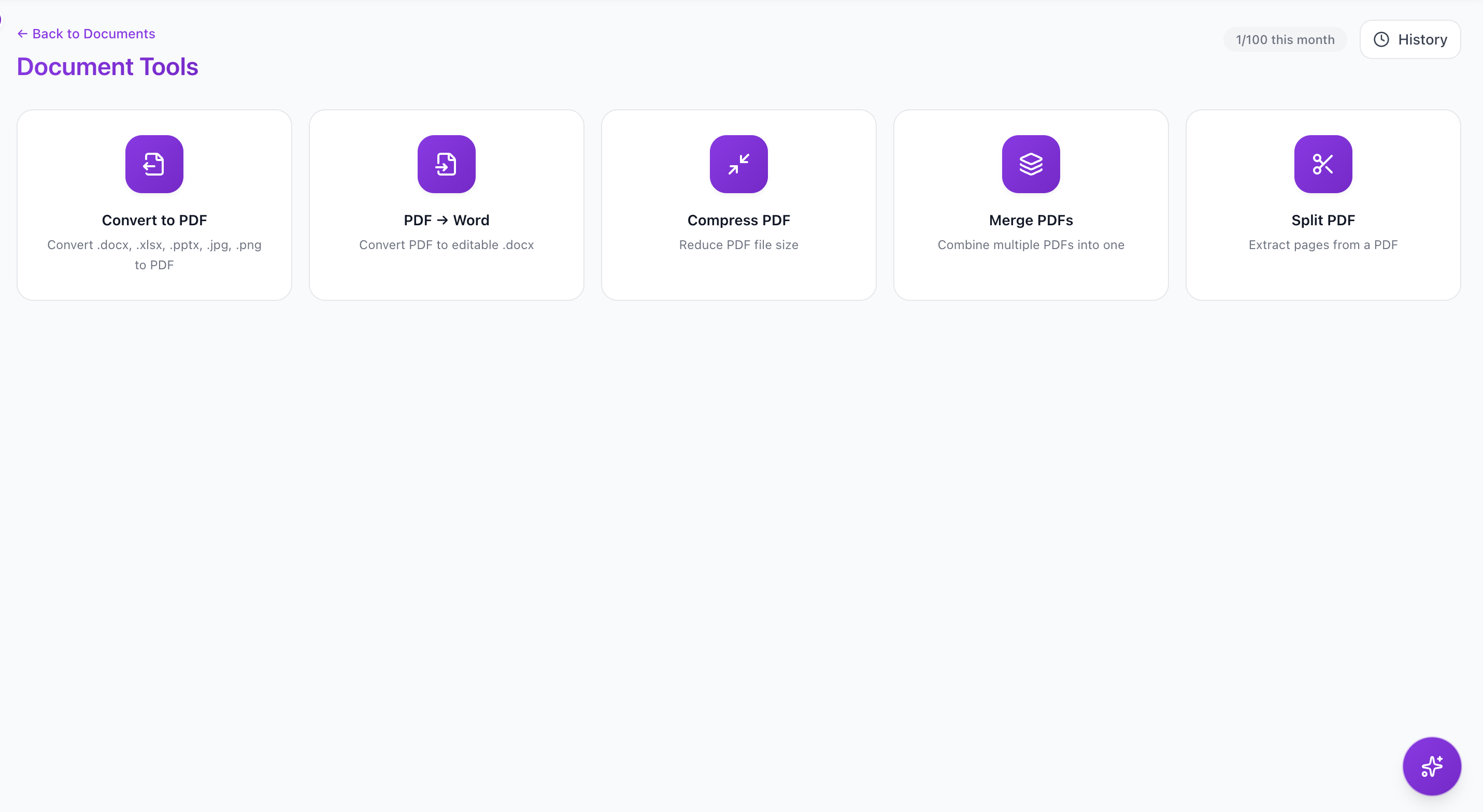 Document Tools screenshot
